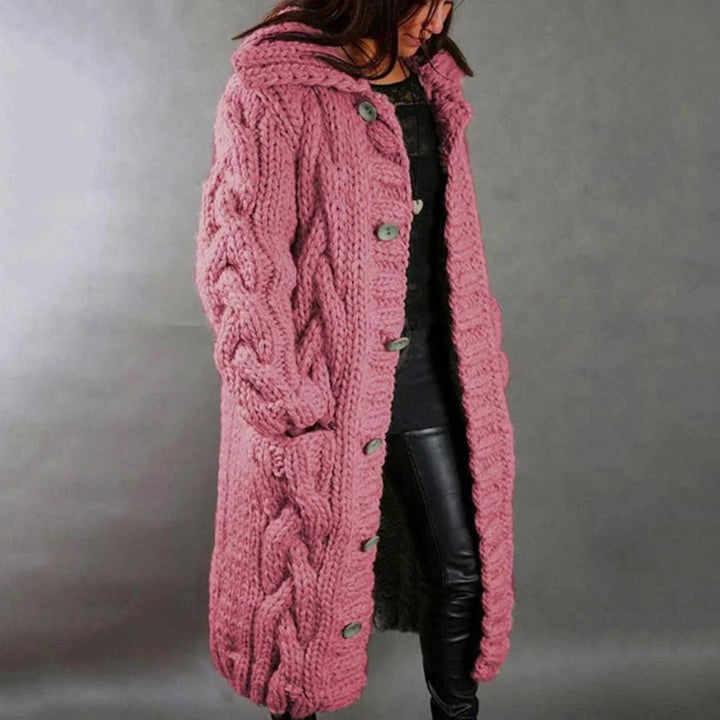 Women's Cozy Knit Ugly Christmas Sweater in Pink