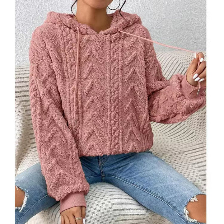 Women's Cozy Pullover for Everyday Comfort in Pink