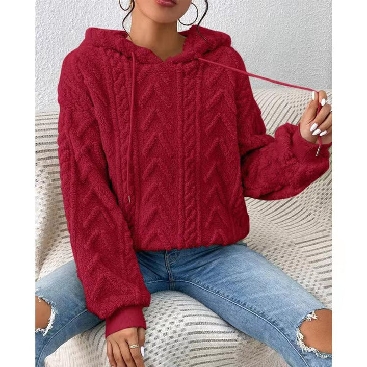 Women's Cozy Pullover for Everyday Comfort in Red