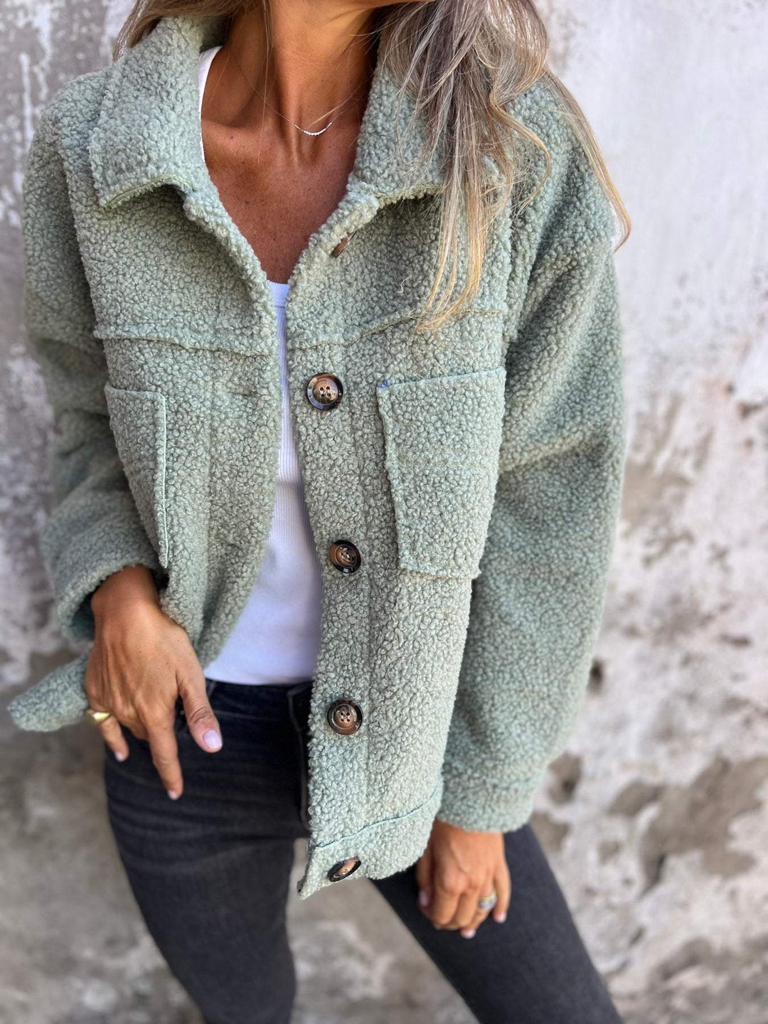 Women's Cozy Winter Jacket for Everyday Wear in Green