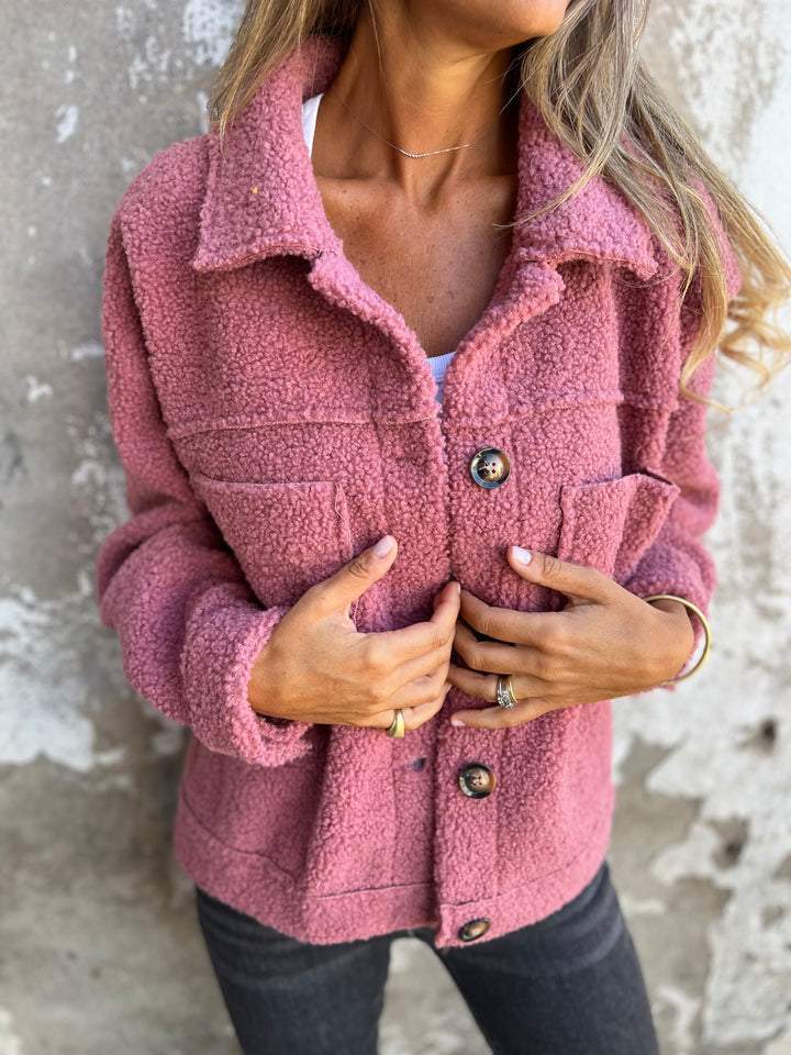 Women's Cozy Winter Jacket for Everyday Wear in Pink