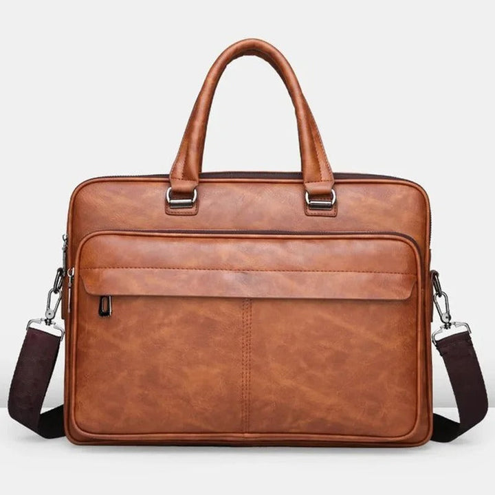 Women's Crossbody Tote Bag for Work in Kaffee
