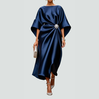 Zoey | Women's Draped Fall Wedding Guest Midi Dress