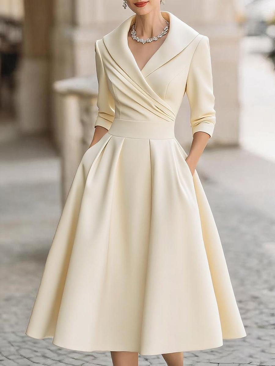 Women's Dress for Refined Formal Events in Beige