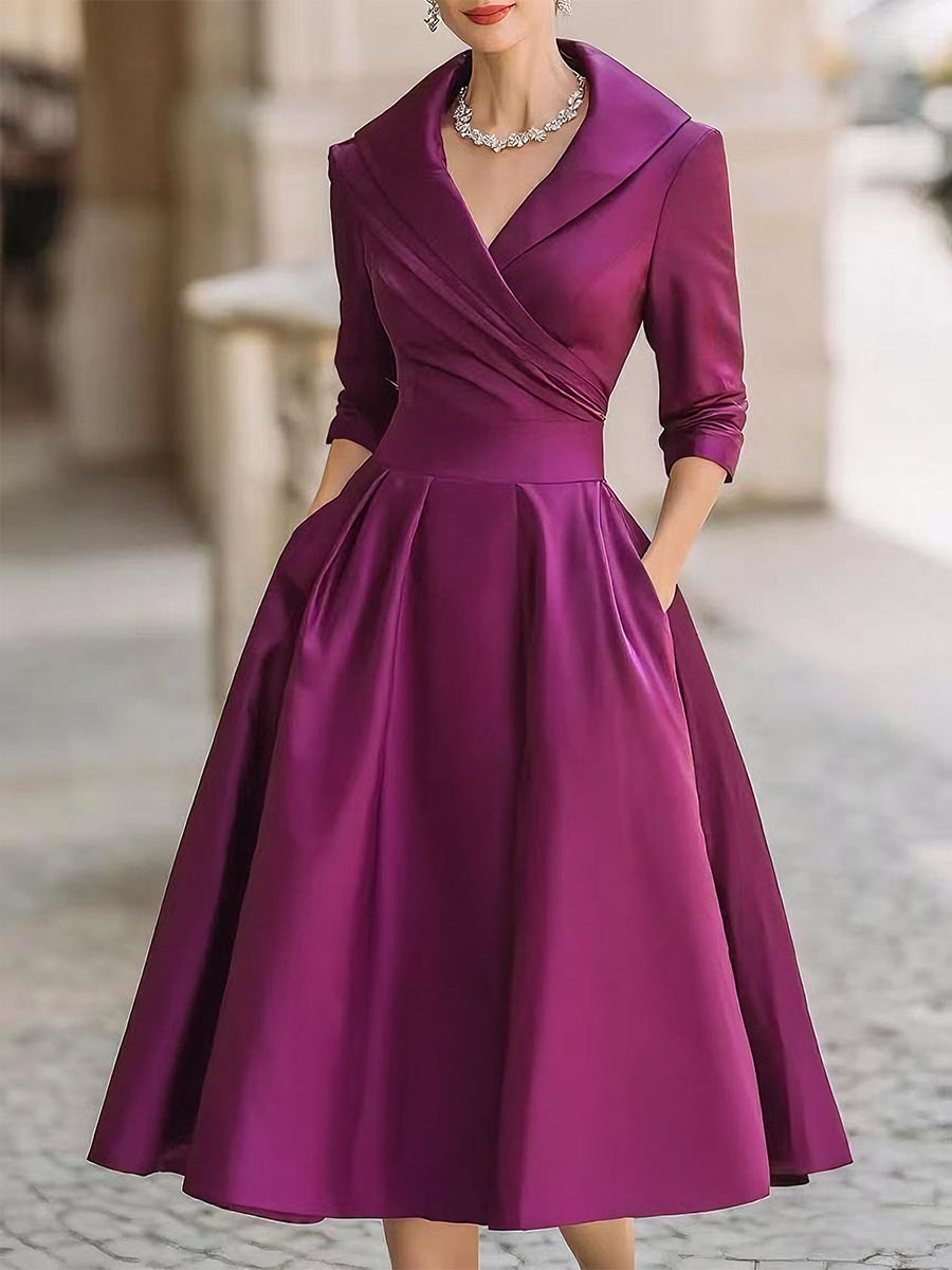 Women's Dress for Refined Formal Events in Purple