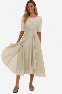 Emilia | Women's Elegant A-Line Midi Cocktail Dress