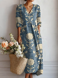 Chloe | Women's Elegant Dress Bohemian Linen Midi