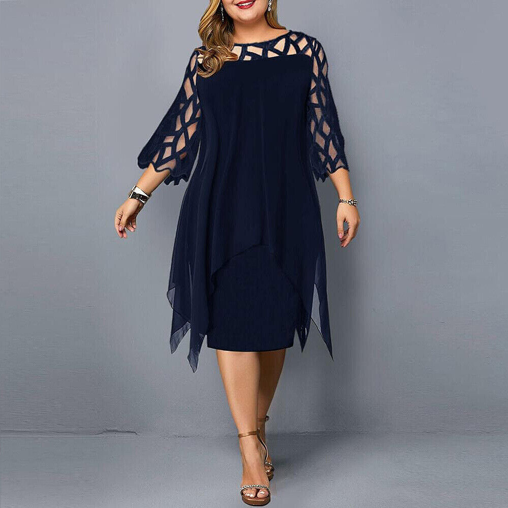 Women's Elegant Dress Midi Comfortable Fit (2)