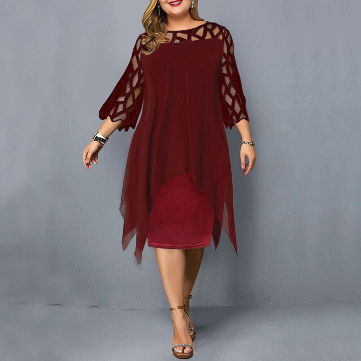 Women's Elegant Dress Midi Comfortable Fit (3)