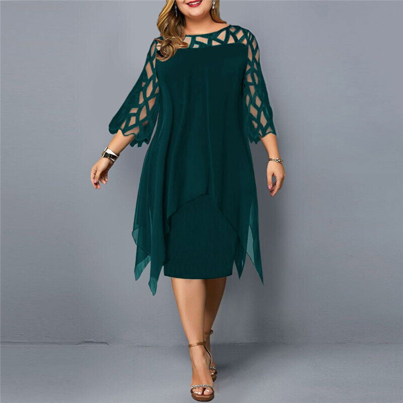 Women's Elegant Dress Midi Comfortable Fit (6)