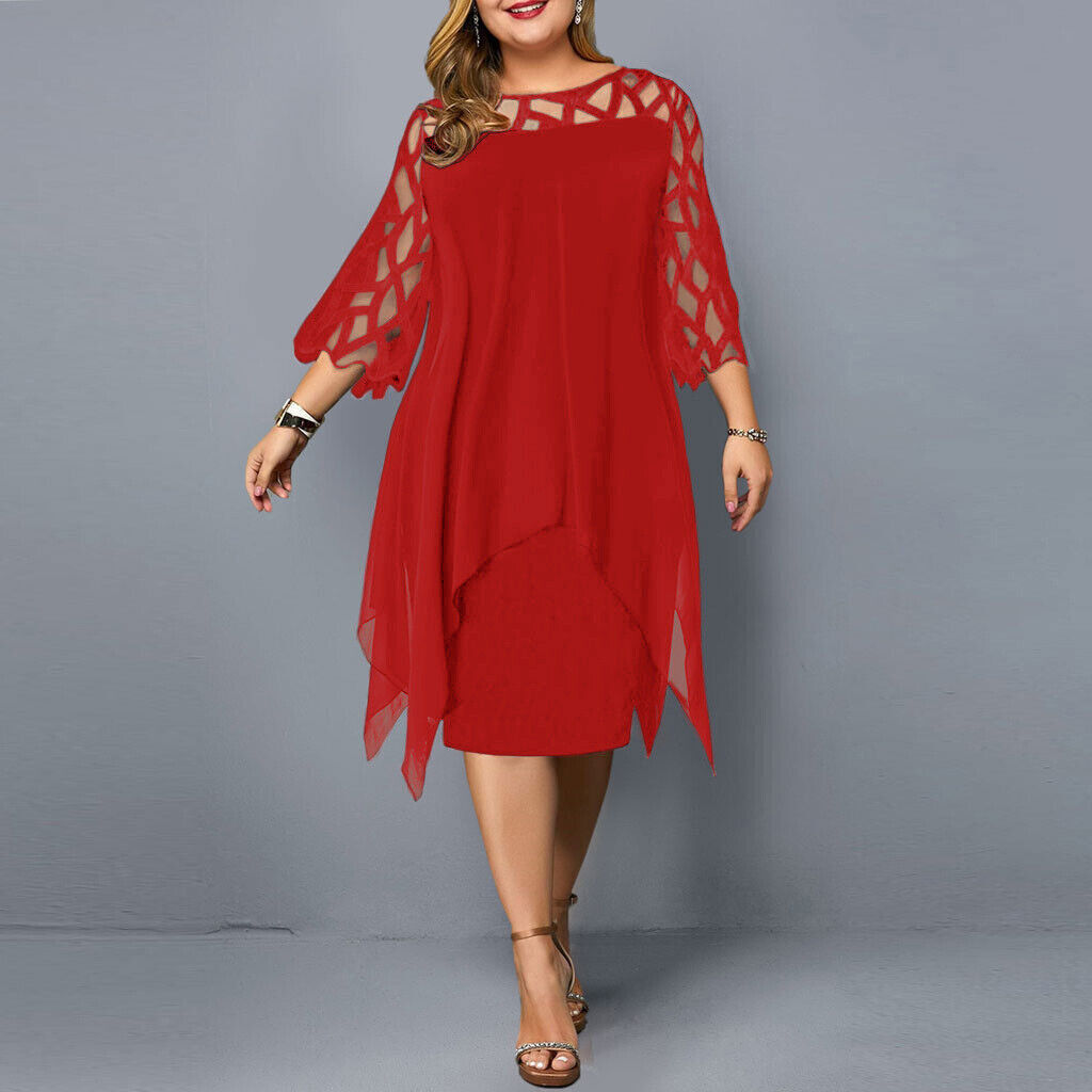 Women's Elegant Dress Midi Comfortable Fit (7)