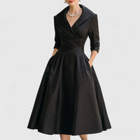 Lily | Women's Elegant Dress with Midi Flared Skirt