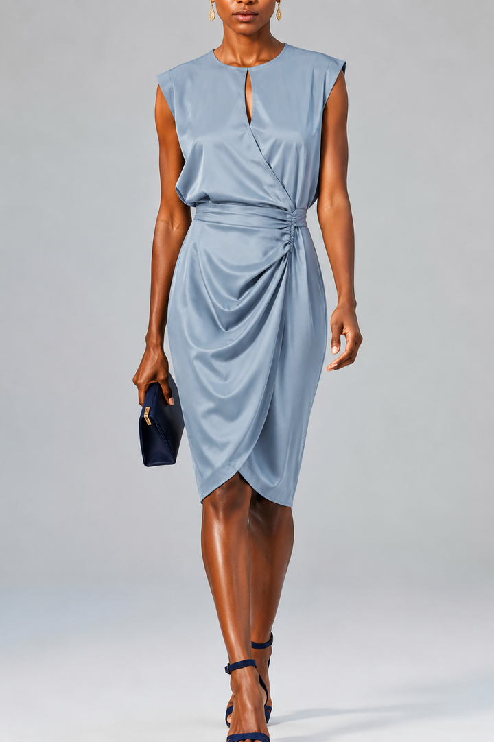 Women's Elegant Evening Dress for Formal Galas in Light Blue