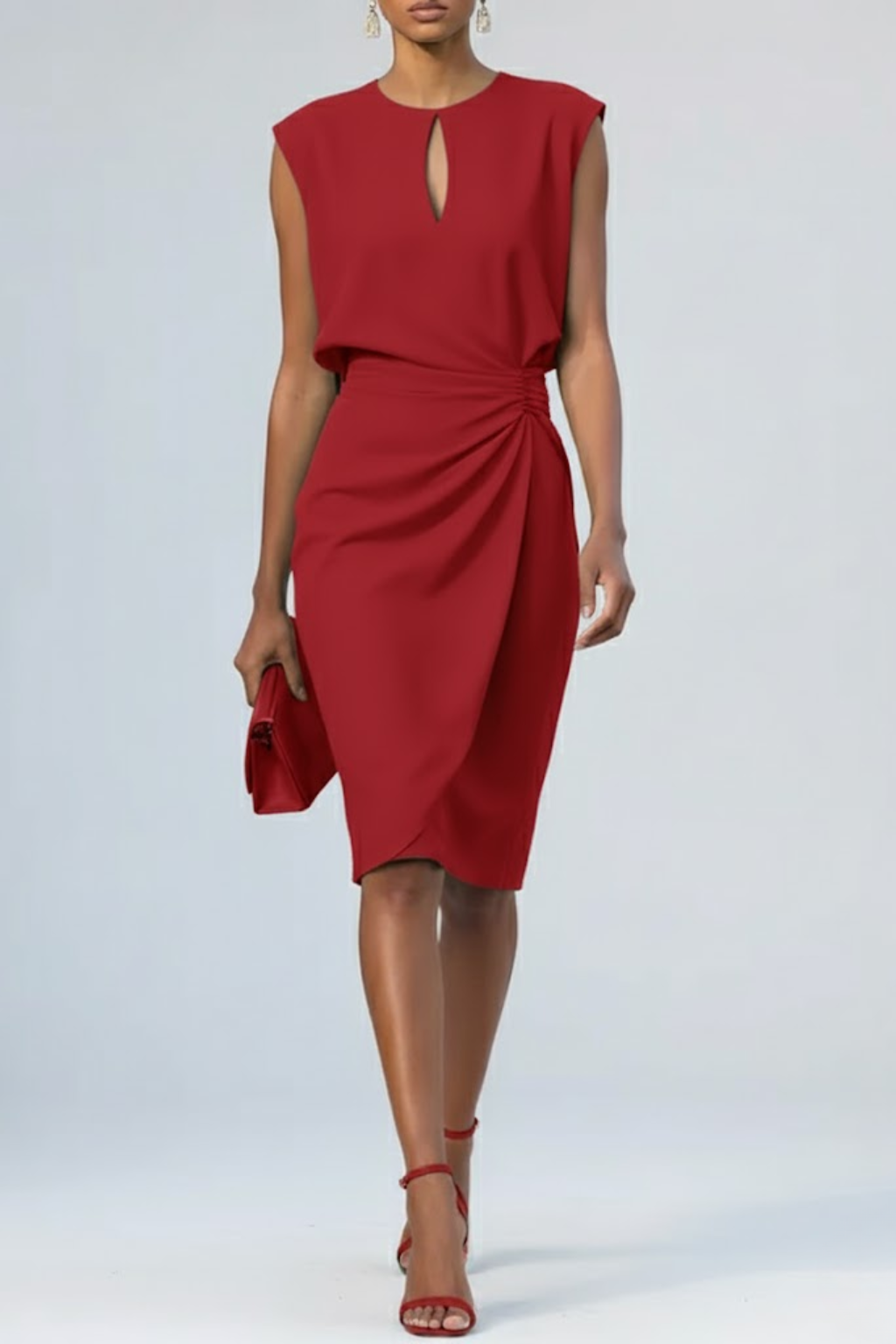 Women's Elegant Evening Dress for Formal Galas in Red
