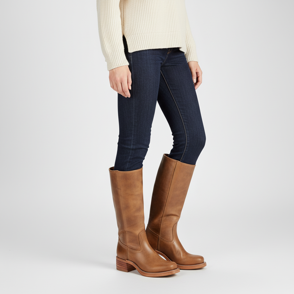 Women's Elegant Knee-High Boots in Leather (2)