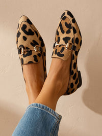 Emilia | Women's Elegant Leather Flats with Pointed-Toe Detail