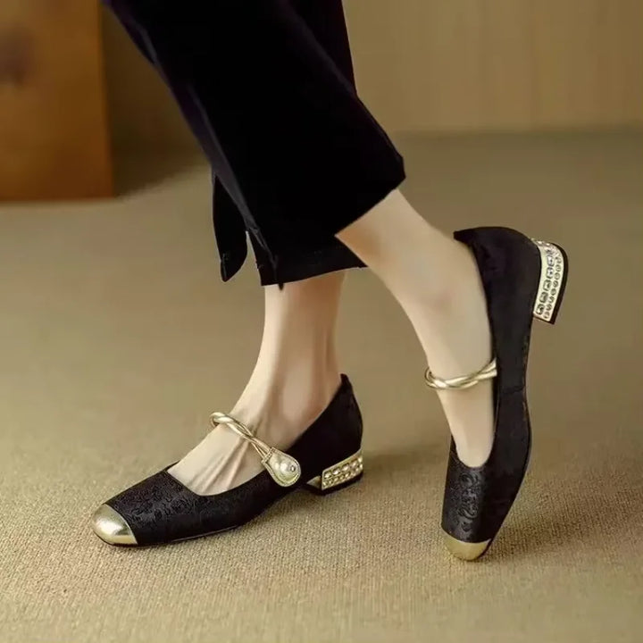 Women's Elegant Satin Pumps with Square Toe (7)