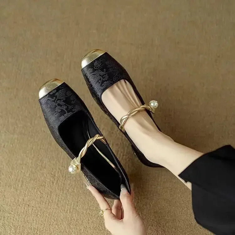 Women's Elegant Satin Pumps with Square Toe (8)
