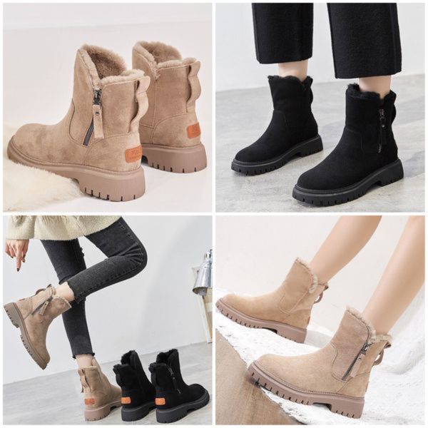 Women's Elegant Slip-On Ankle Boots for Fall in Beige 5
