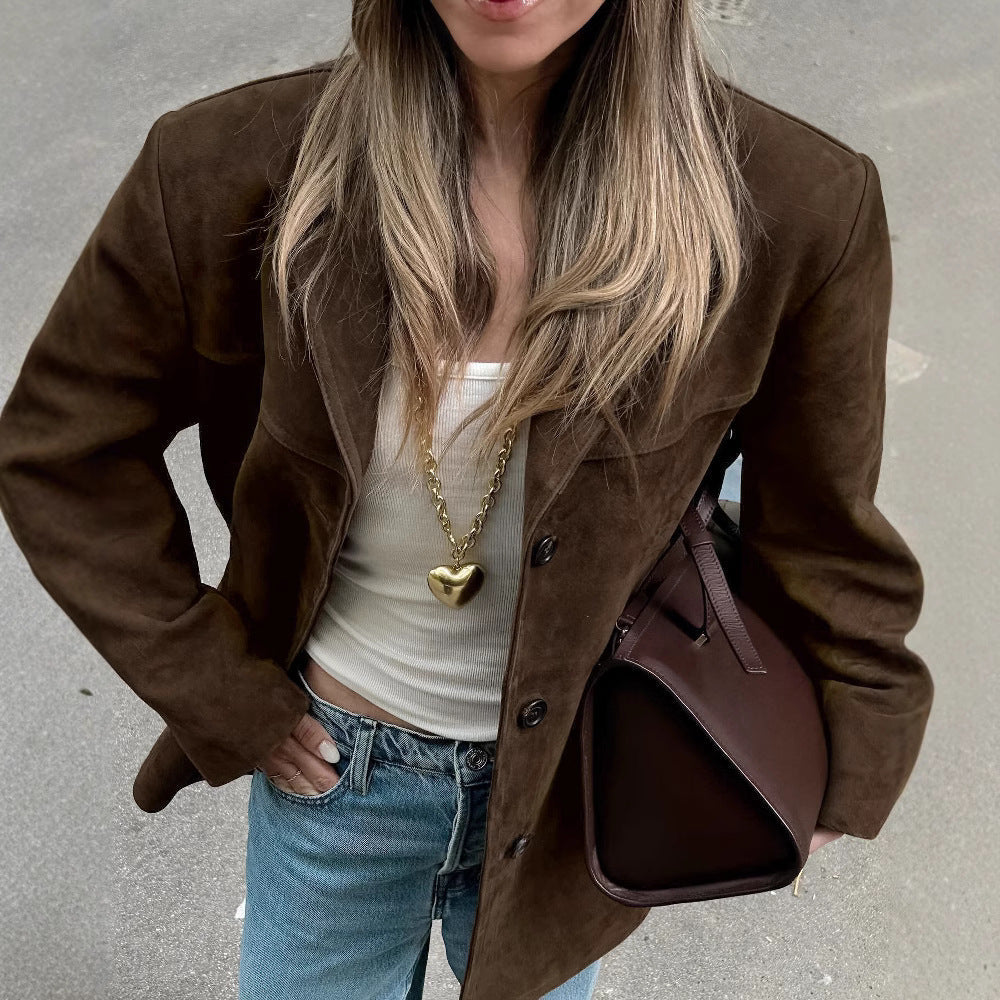Women's Elegant Suede Jacket for Everyday Wear (2)