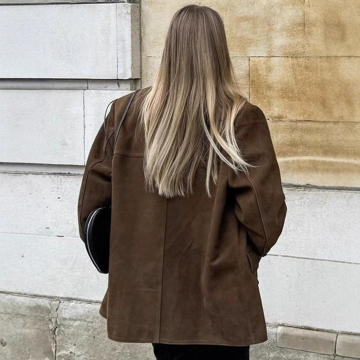 Women's Elegant Suede Jacket for Everyday Wear (3)