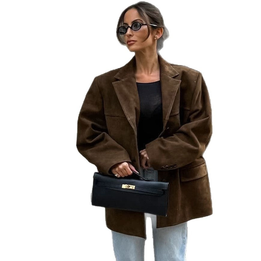 Women's Elegant Suede Jacket for Everyday Wear (5)
