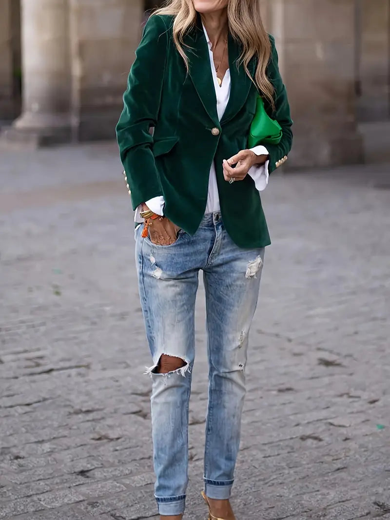 Women's Elegant Velvet Jacket for Fall (13)