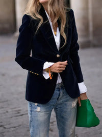 Evelyn | Women's Elegant Velvet Jacket for Fall