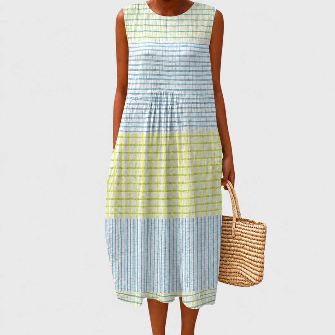 Women's Elegant Vintage Midi Dress in Mehrfarbig 1