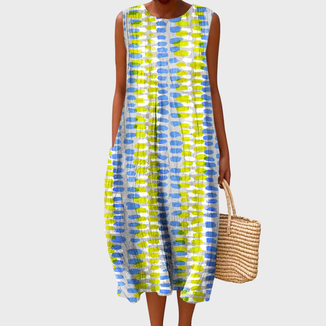 Women's Elegant Vintage Midi Dress in Mehrfarbig 2