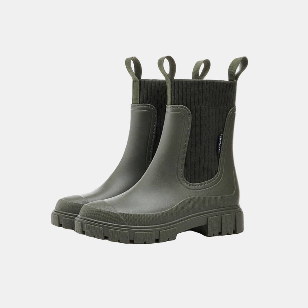 Women's Elegant Waterproof Slip-Resistant Boots in Green