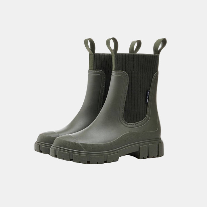 Women's Elegant Waterproof Slip-Resistant Boots in Green