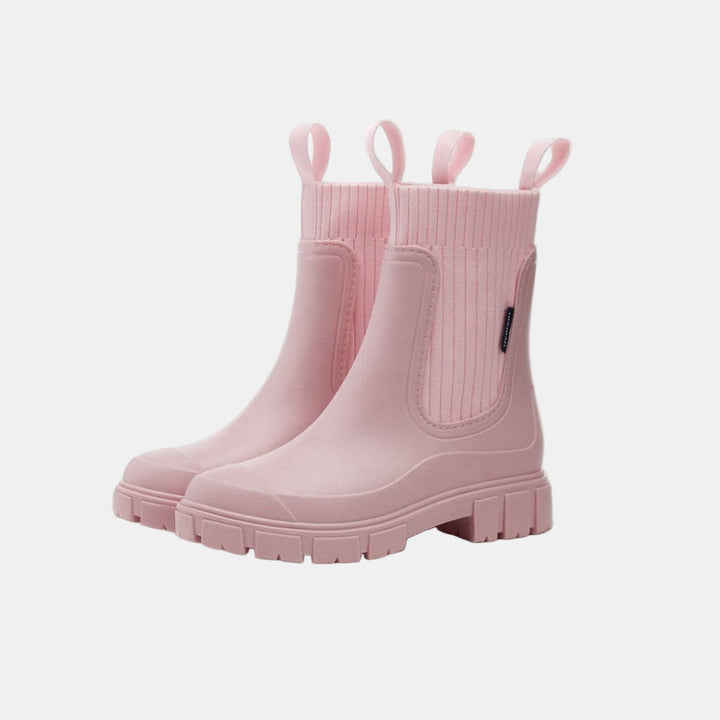 Women's Elegant Waterproof Slip-Resistant Boots in Pink