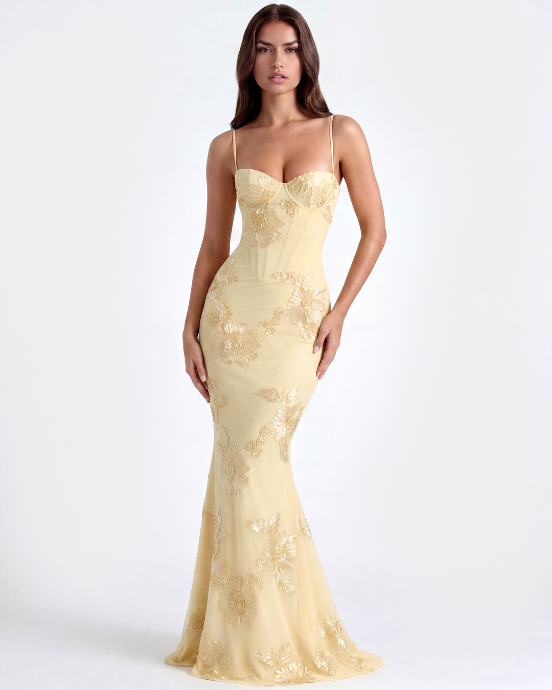 Women's Embroidered Fall Wedding Guest Maxi Dress (4)