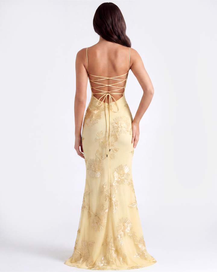 Women's Embroidered Fall Wedding Guest Maxi Dress (8)