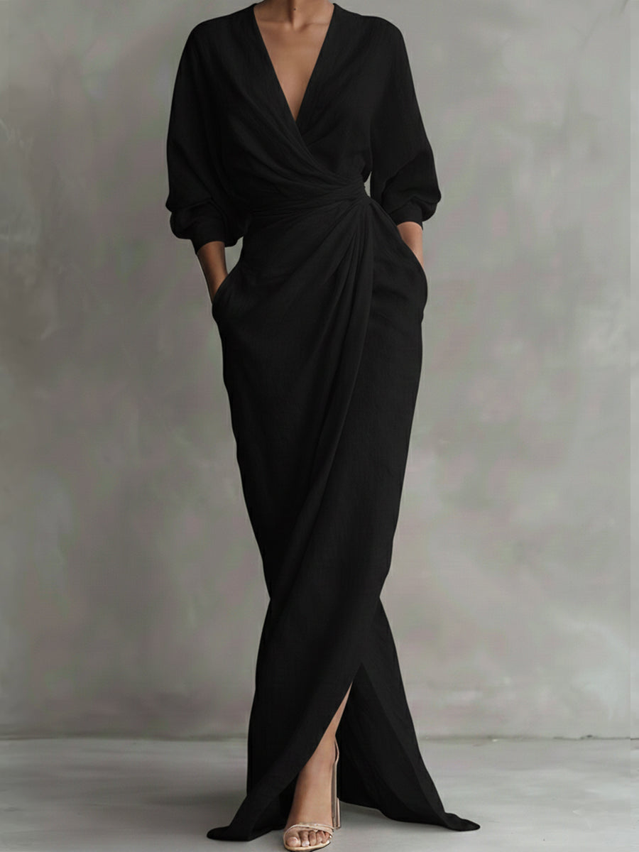 Women's Evening Dress, Elegant and Versatile in Black