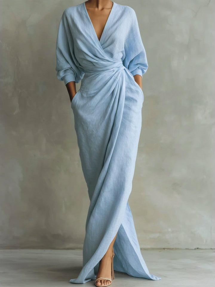 Women's Evening Dress, Elegant and Versatile in Light Blue
