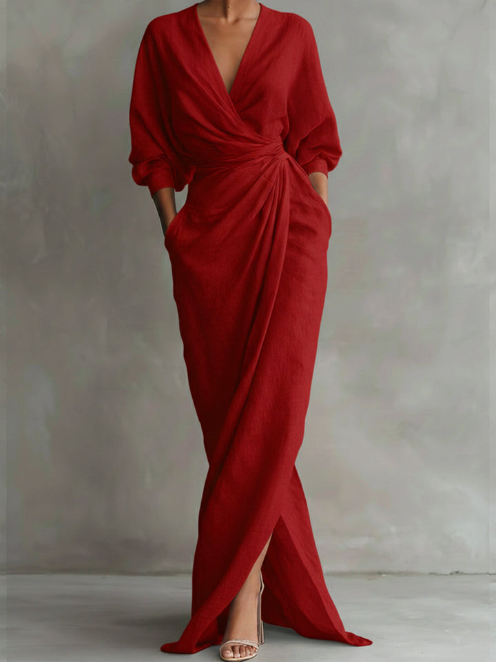 Women's Evening Dress, Elegant and Versatile in Red