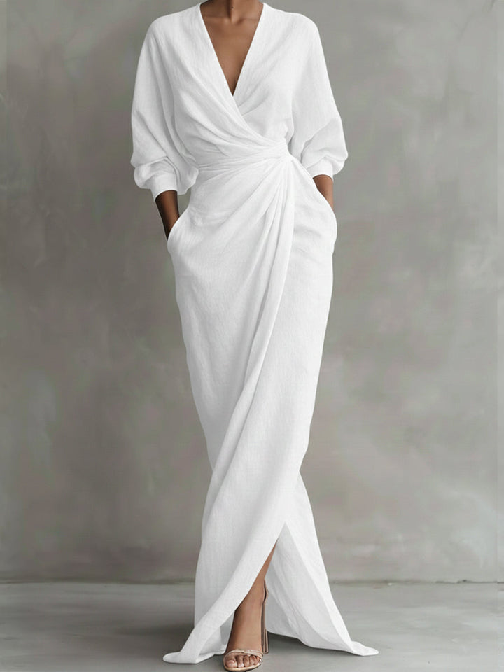 Women's Evening Dress, Elegant and Versatile in White