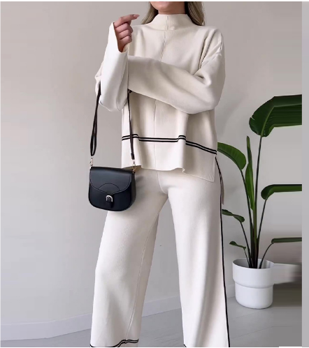 Women's Everyday Casual Two-Piece Set in White
