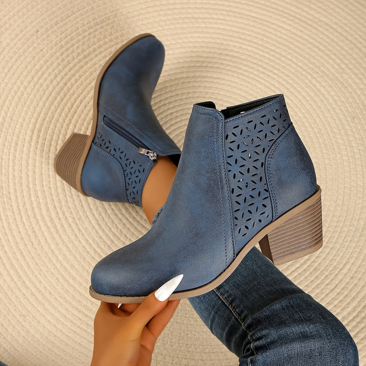 Women's Everyday Slip-On Ankle Boots for Fall in Blue