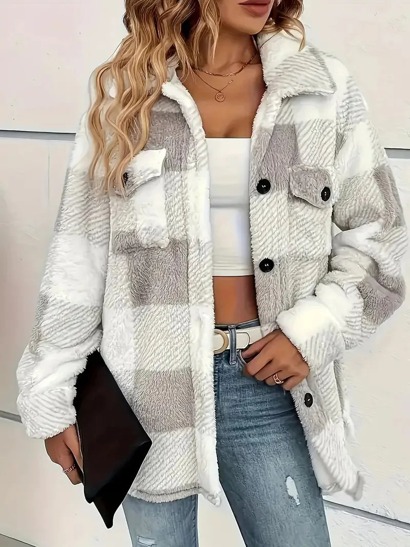 Women's Everyday Tailored Longline Coat for Fall in Grey