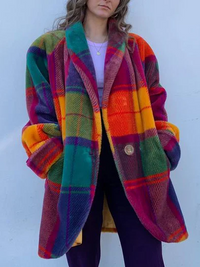Hazel | Women's Fall Coat with Oversized Plaid