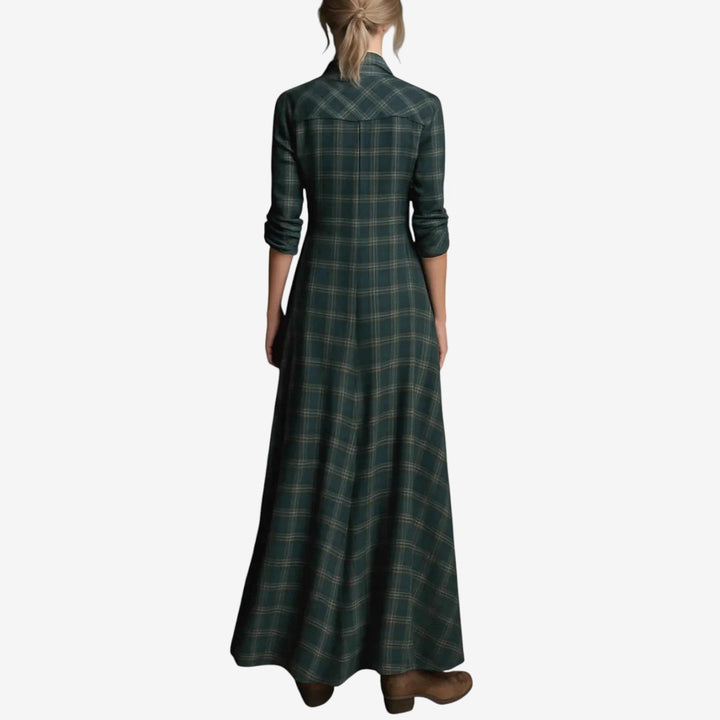 Women's Fall Dress in Minimalist Midi Shirt (3)