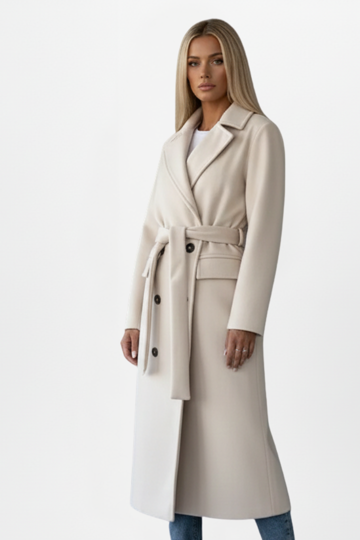 Women's Fall Jacket Double-Breasted Long Coat (3)