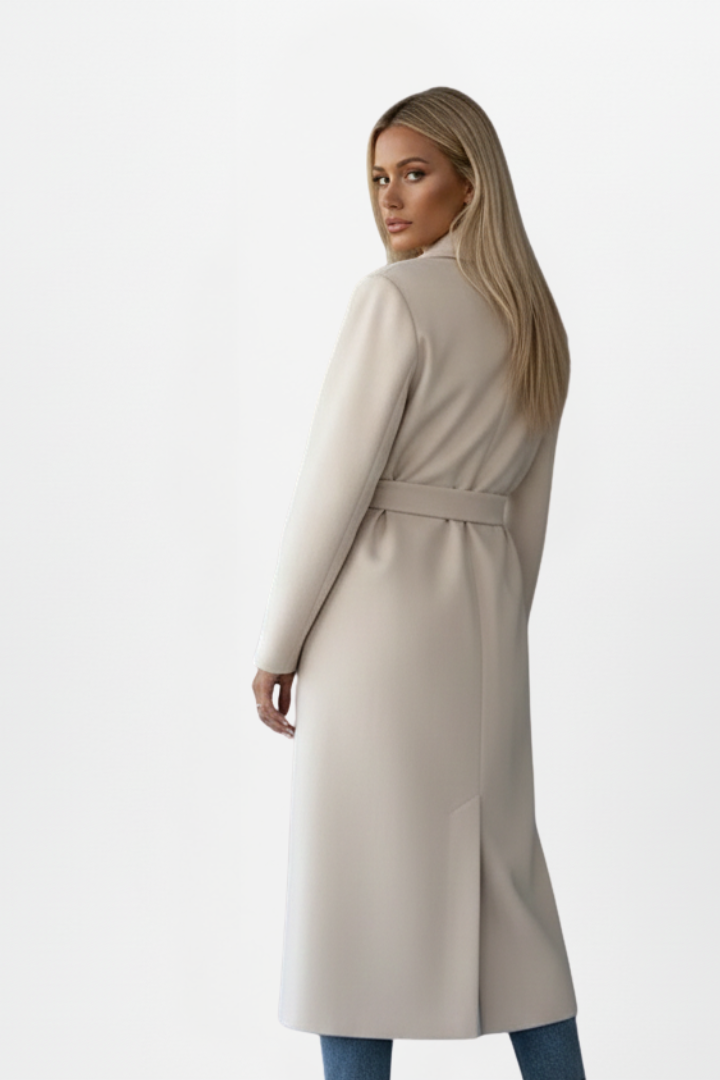 Women's Fall Jacket Double-Breasted Long Coat (4)