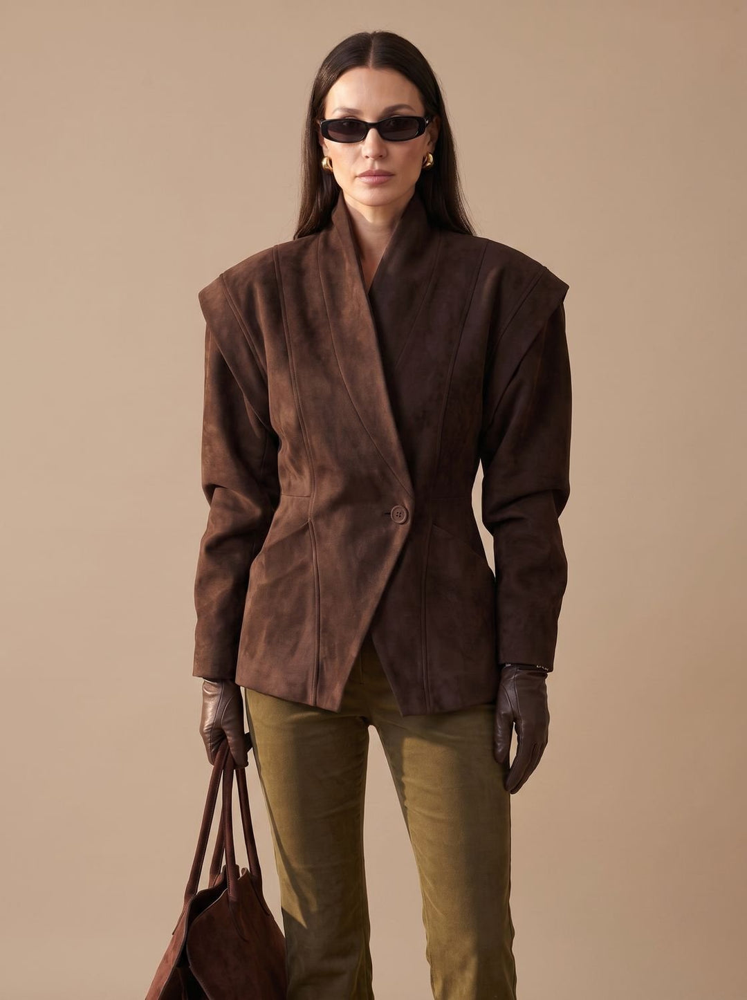 Women's Fall Jacket in Faux Suede Wrap (2)