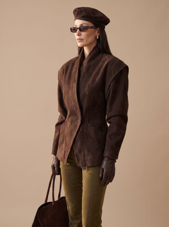 Women's Fall Jacket in Faux Suede Wrap (3)