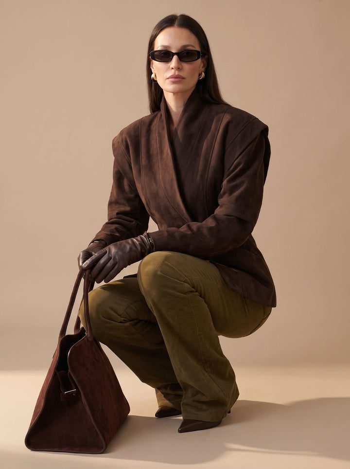 Women's Fall Jacket in Faux Suede Wrap (5)