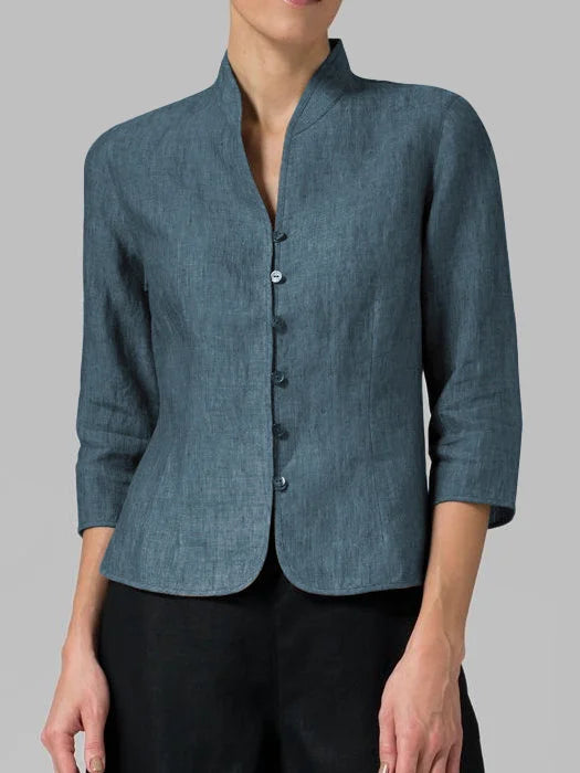 Women's Fall Jacket in Linen (2)